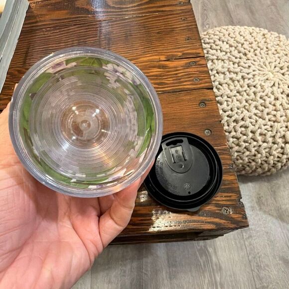 Tervis 16 oz Floral Tumbler Insulated Cup with Black Lid Hydrangea Design - Picture 5 of 5